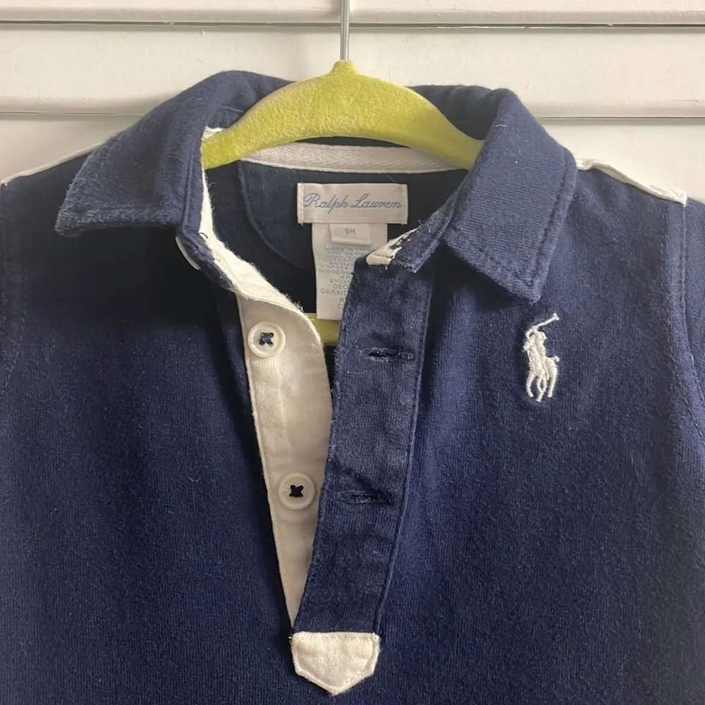 Ralph Lauren Layette Classic Polo. Size 9M, EUC